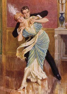 Painting of a couple dancing the maxixe